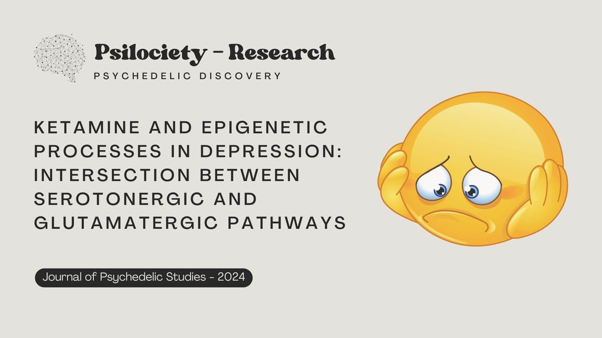 Ketamine and Epigenetic Processes in Depression: Intersection Between Serotonergic and Glutamatergic Pathways